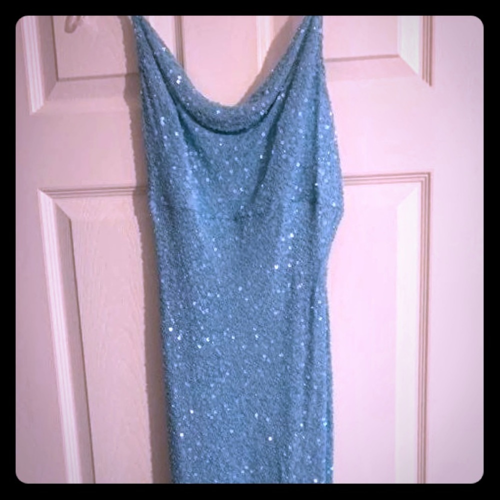 Full length beaded dress